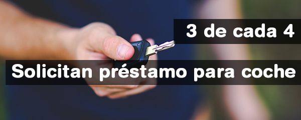 3 de cada 4 personas solicitaron un préstamo coche para financiar la compra